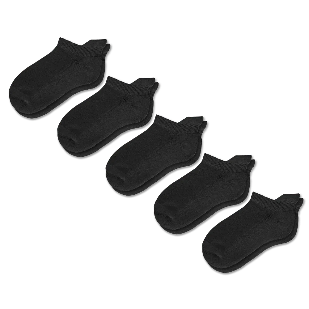 Black Ankle Socks Bundle 5-Pack