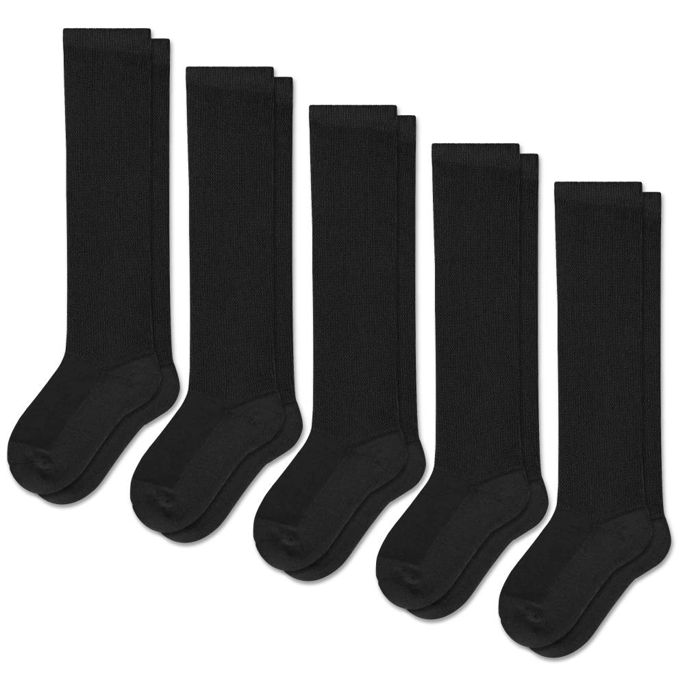 Black EasyStretch™ Socks Bundle 5-Pack
