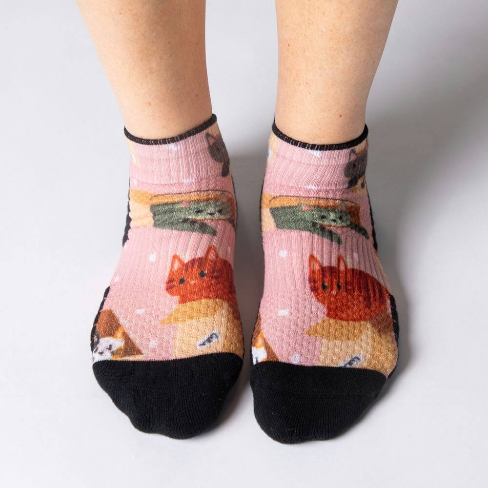 Cats in Boxes Ankle Compression Socks - Image 3