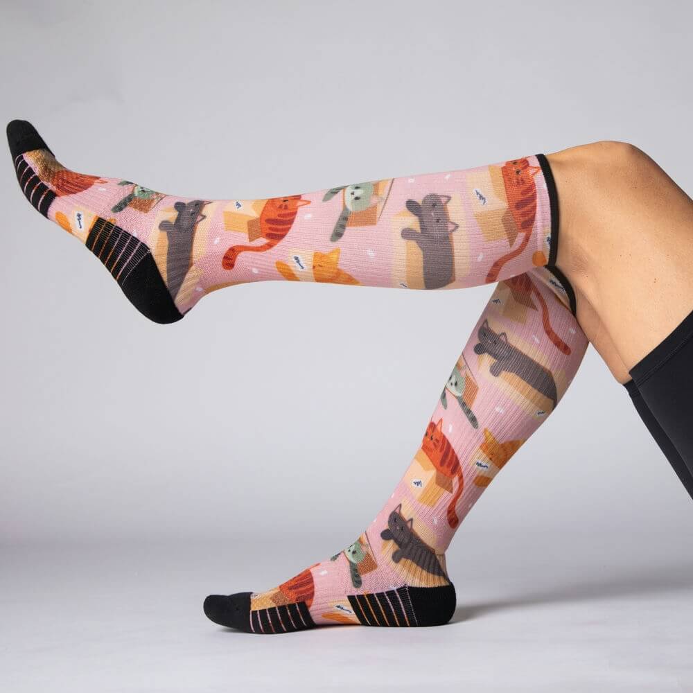 Cats in Boxes Compression Socks - Image 4