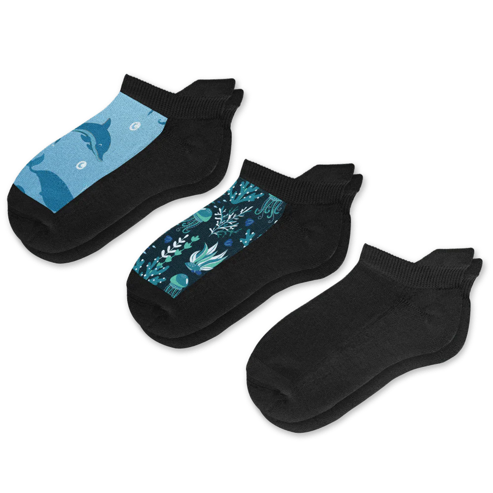 Dark Waters Ankle Socks Bundle 3-Pack