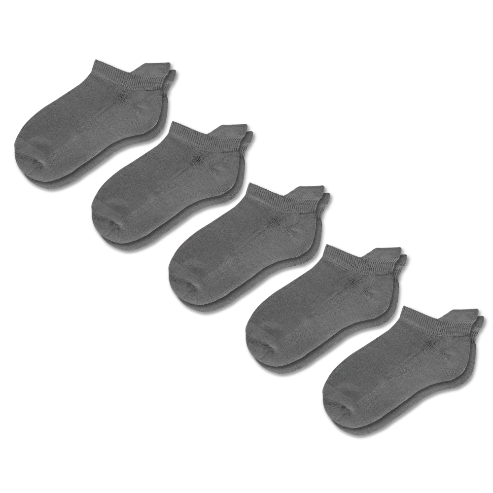 Gray Ankle Socks Bundle 5-Pack