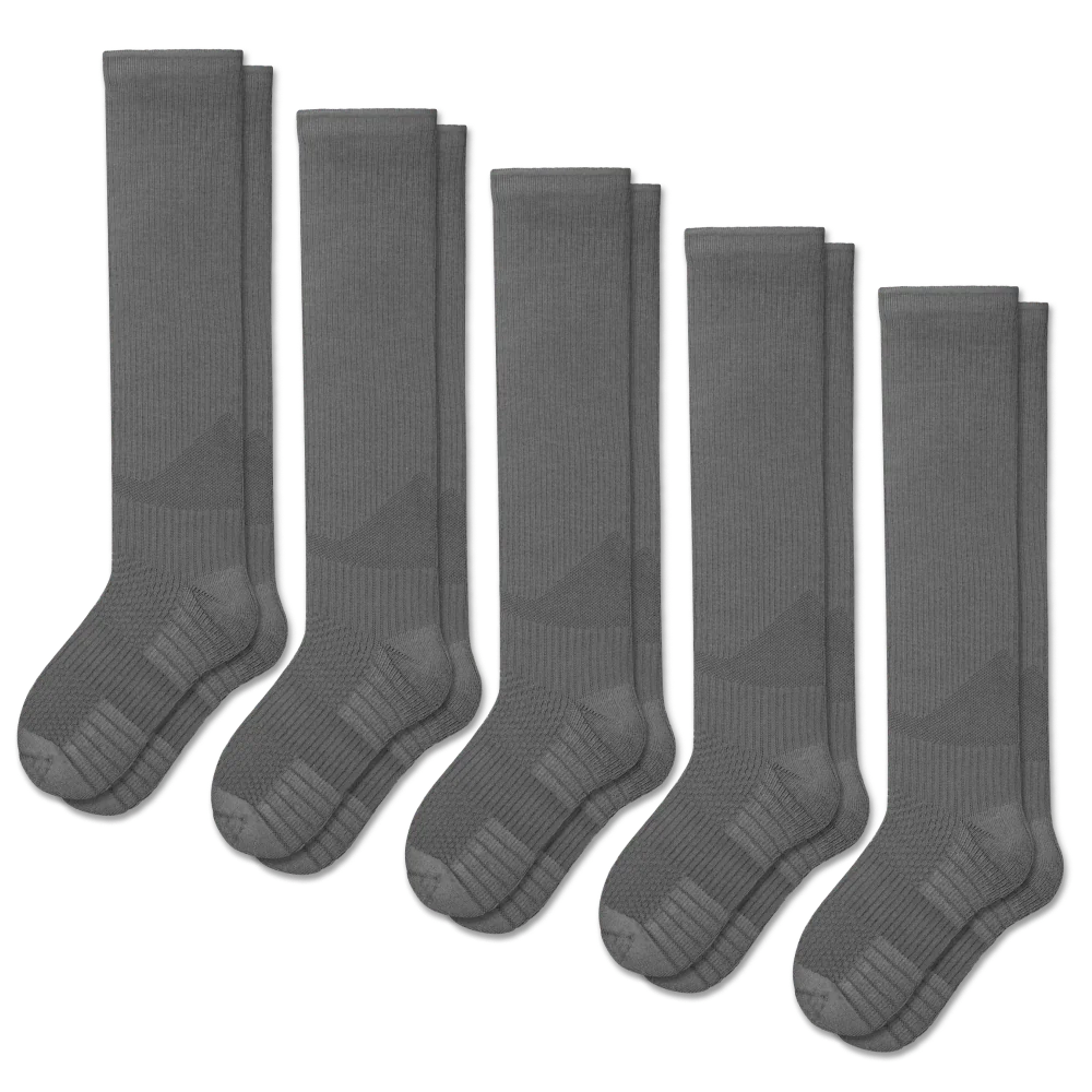 Gray Compression Socks Bundle 5-Pack