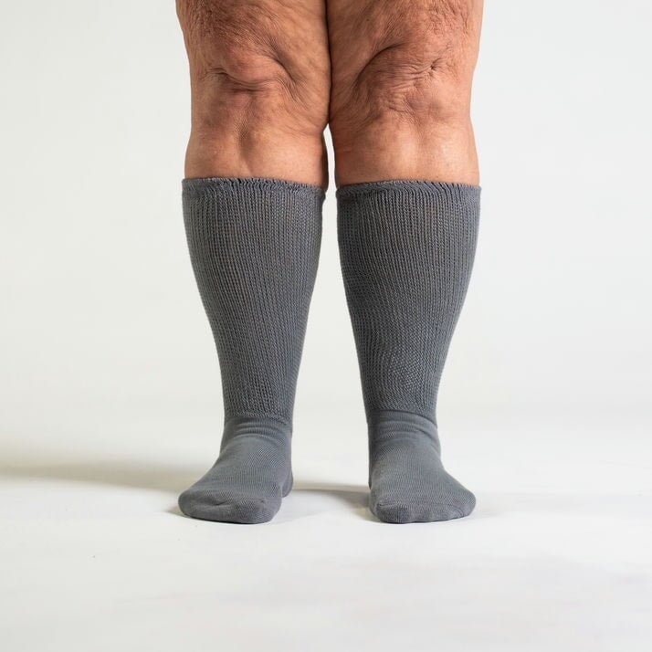Gray EasyStretch™ Socks Bundle 5-Pack - Image 3