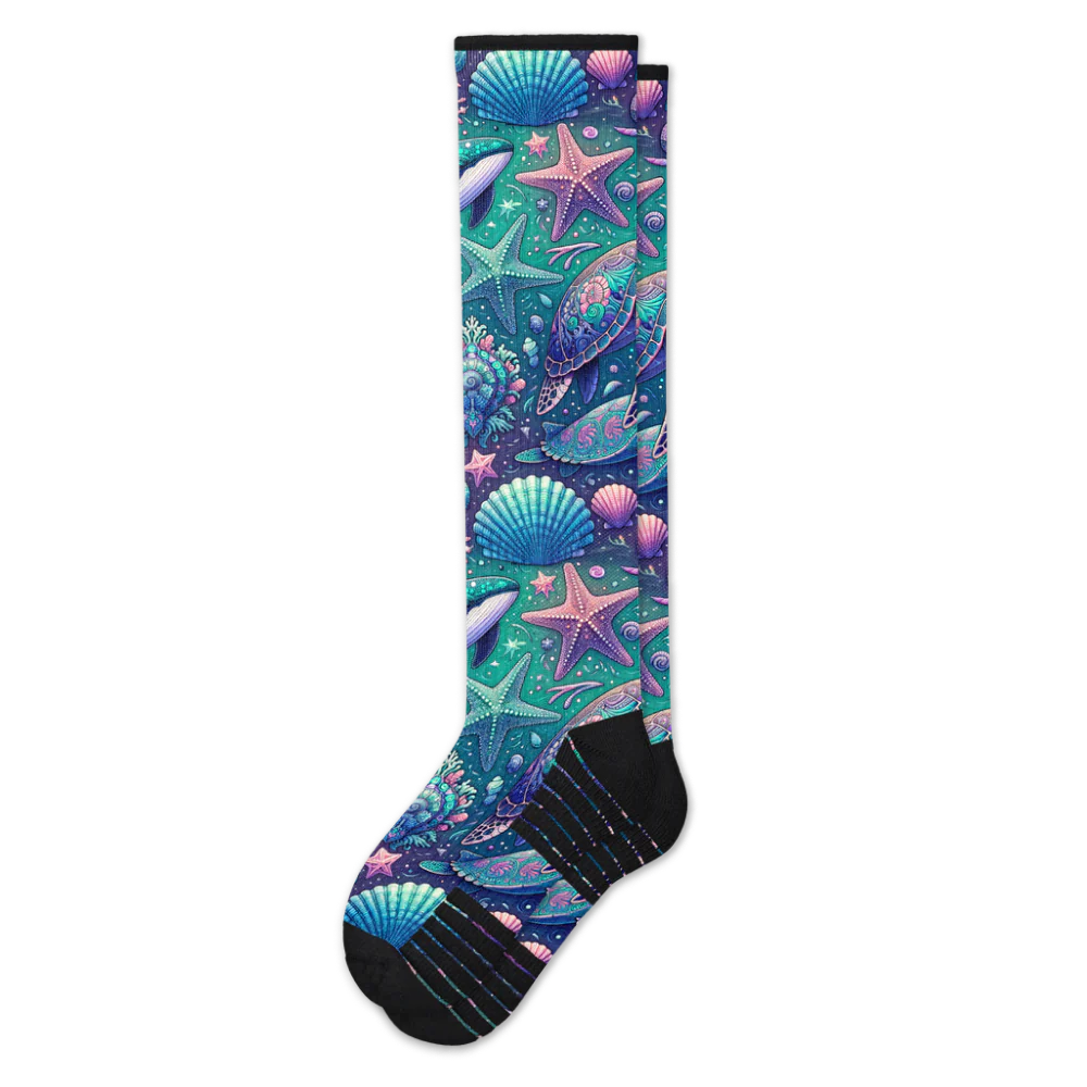 Iridescent Sealife Compression Socks