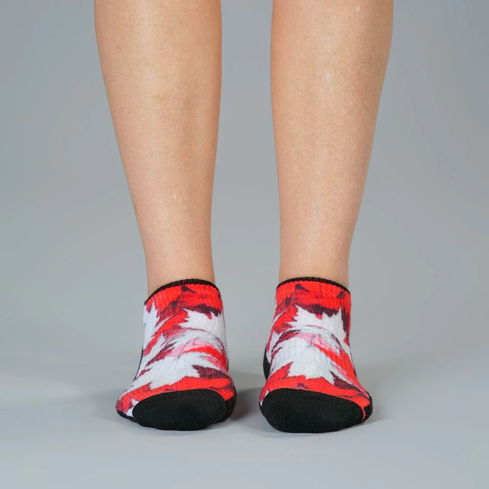 Maple Leaves Ankle Compression Socks - Image 2