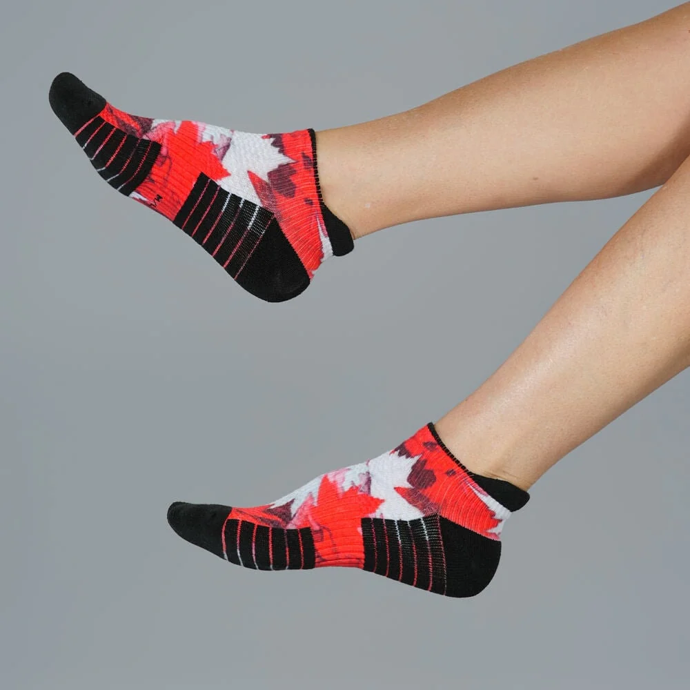 Maple Leaves Ankle Compression Socks - Image 4