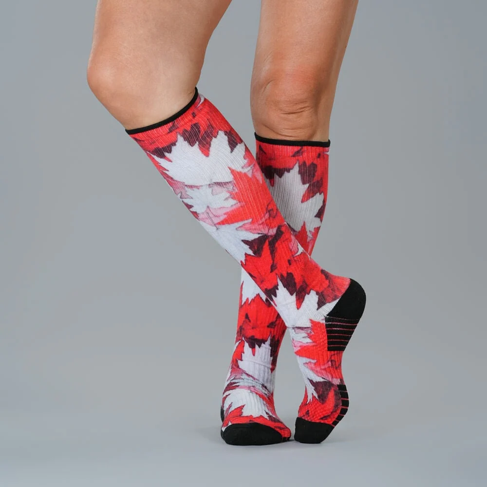 Maple Leaves Compression Socks - Image 3