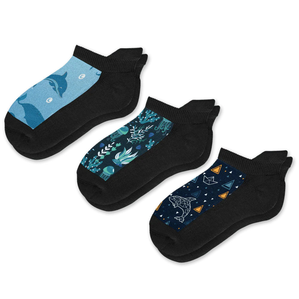 Marine Ankle Socks 3-Pack Bundle