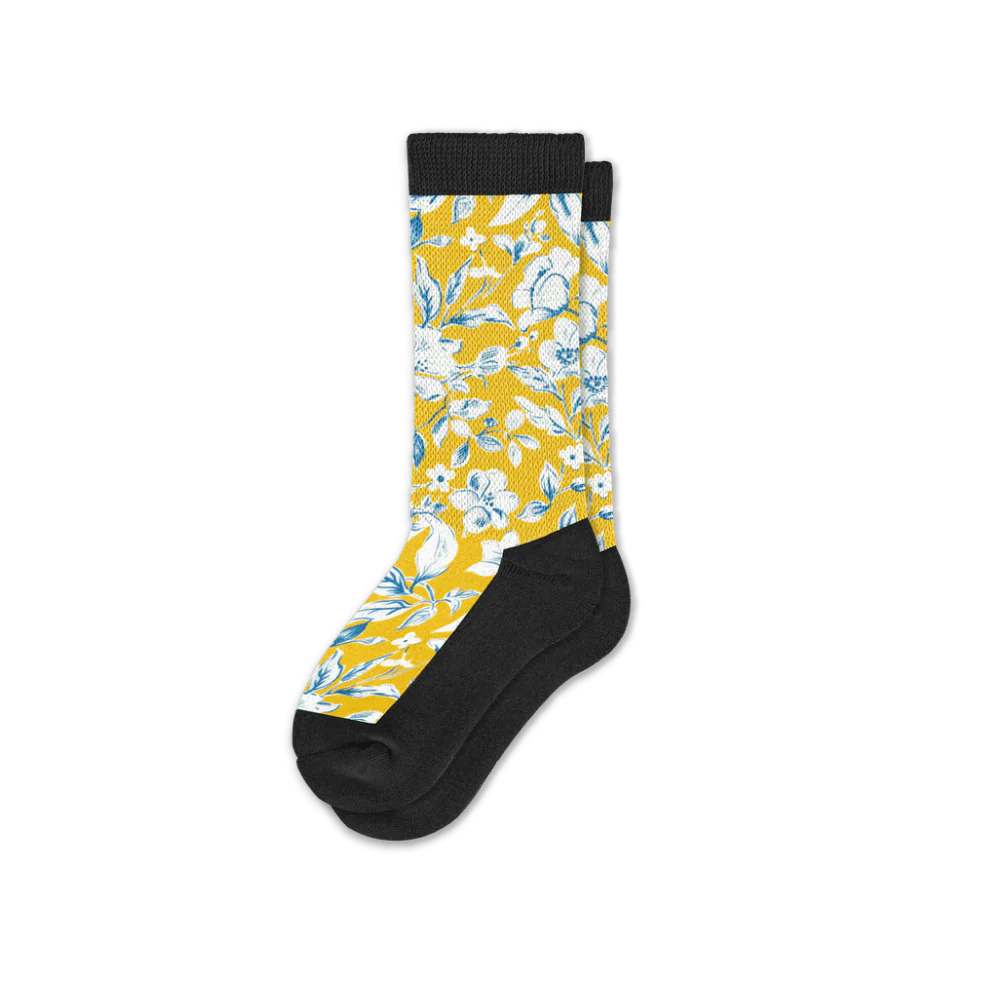 Mustard Floral EasyStretch™ Socks - Image 2