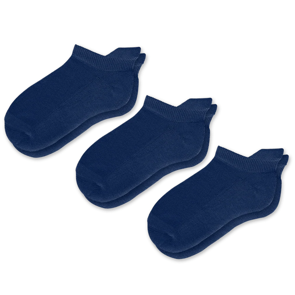 Navy Blue Ankle Socks Bundle 3-Pack
