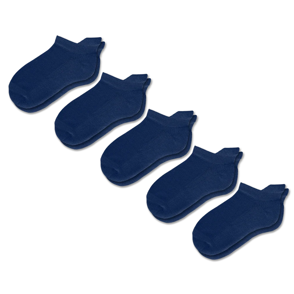 Navy Blue Ankle Socks Bundle 5-Pack