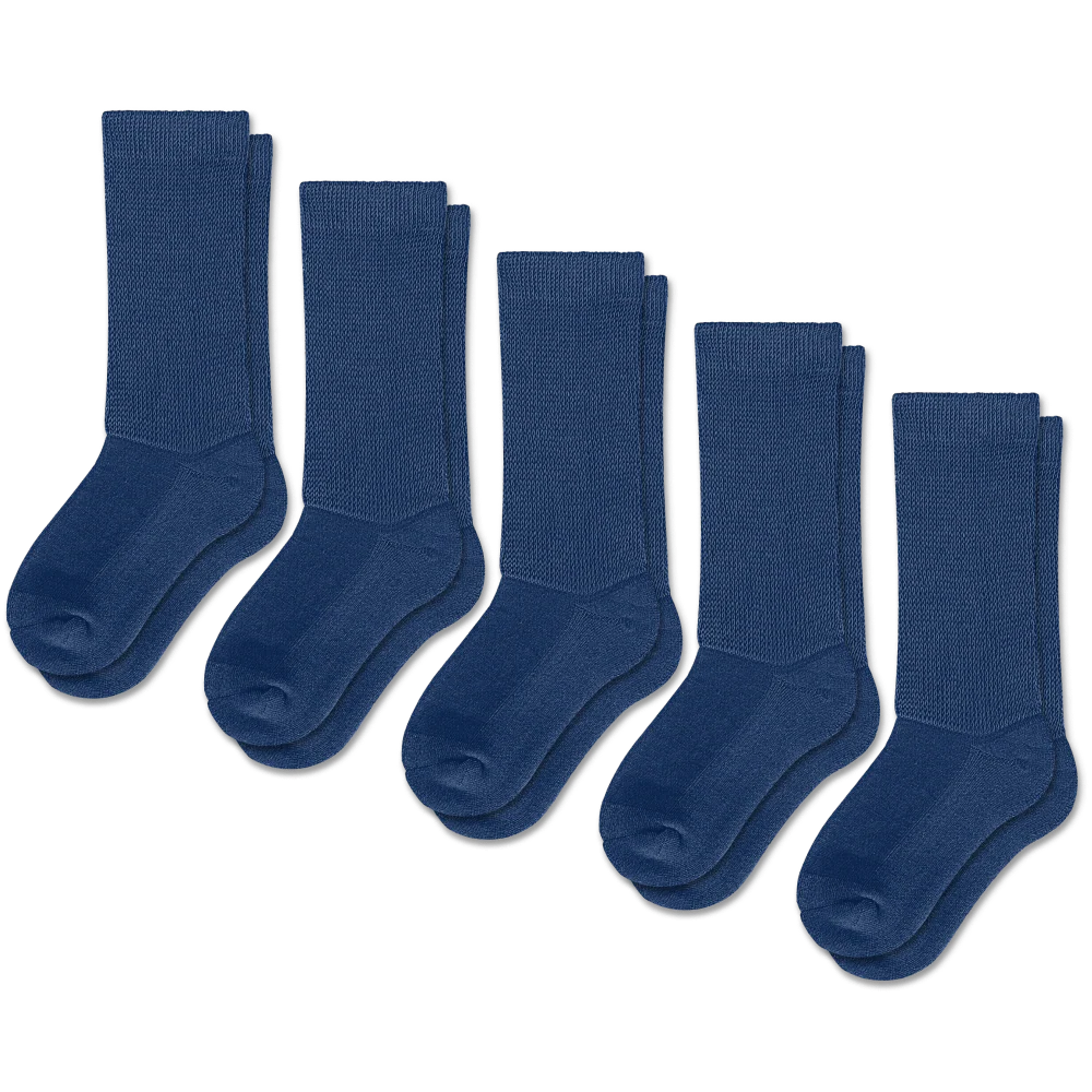 Navy Blue EasyStretch™ Socks Bundle 5-Pack - Image 2