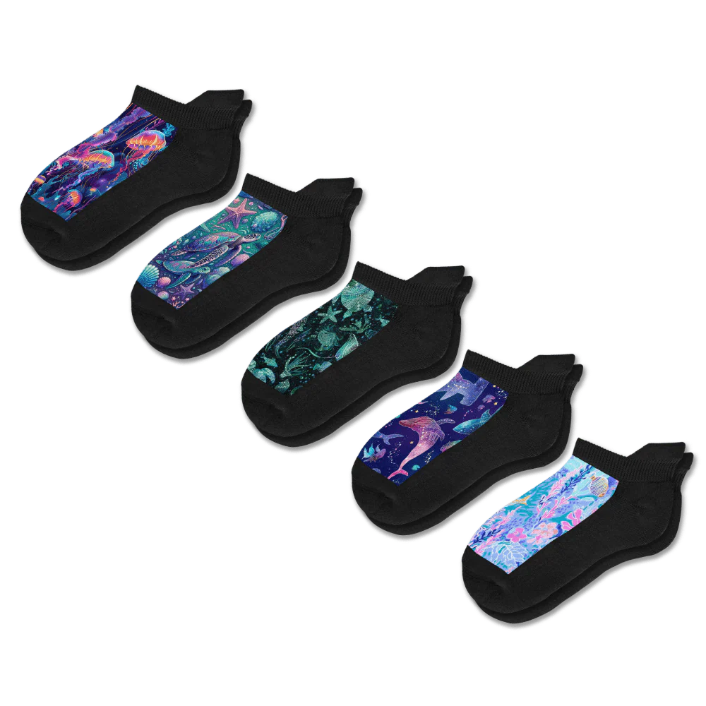 Neon Tide Ankle Socks 5-Pack Bundle
