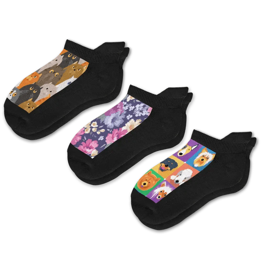 Paws & Petals Ankle Socks Bundle 3-Pack