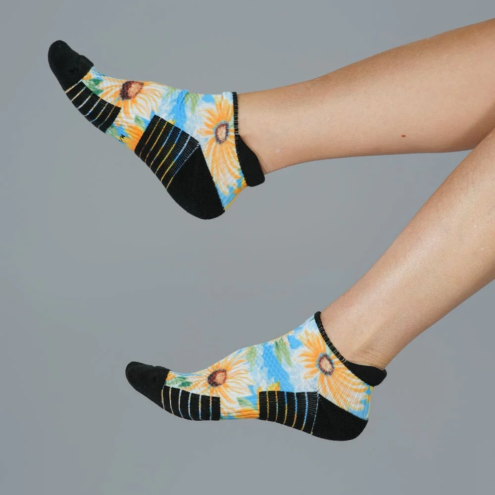Sunflower Sky Ankle Compression Socks - Image 4