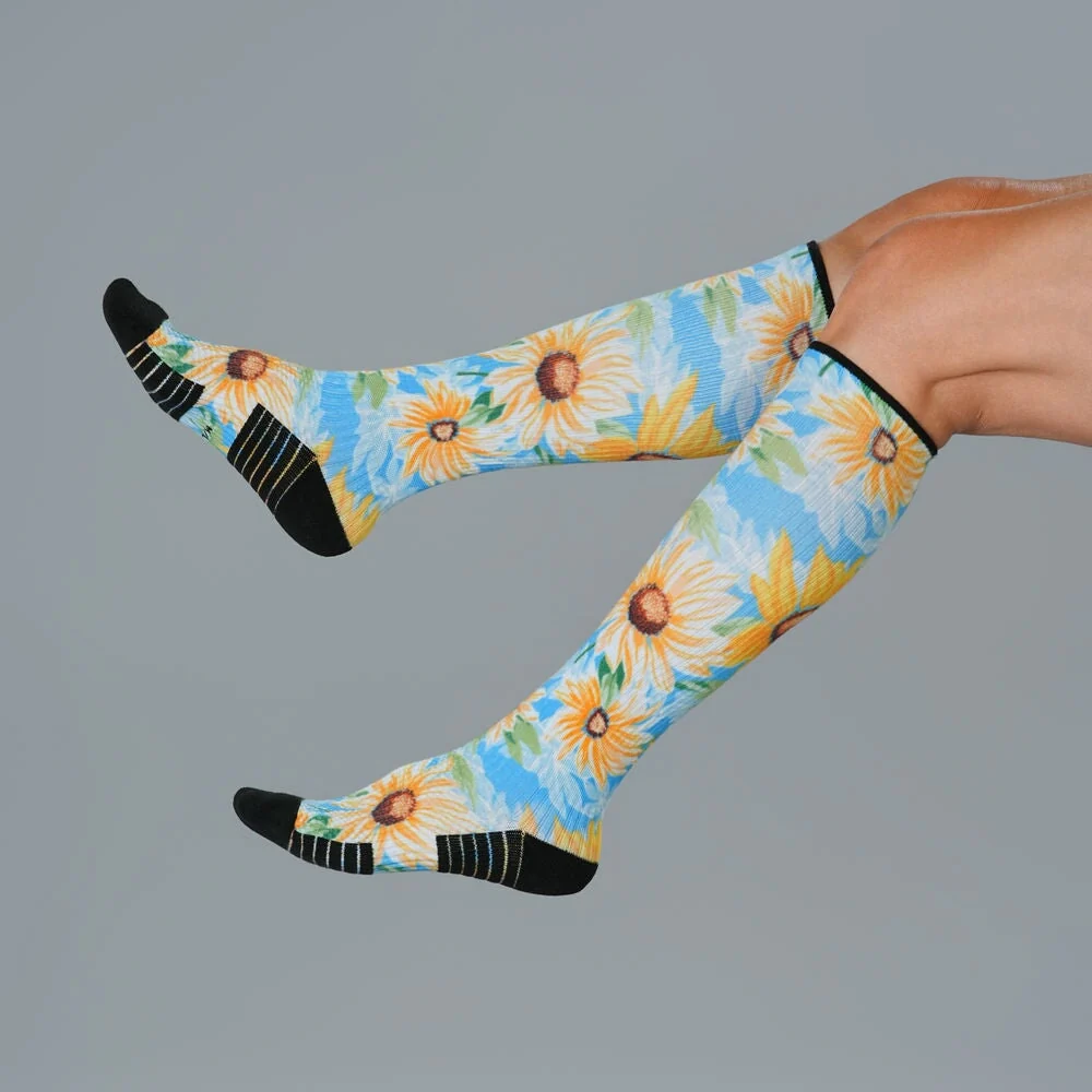 Sunflower Sky Compression Socks - Image 5