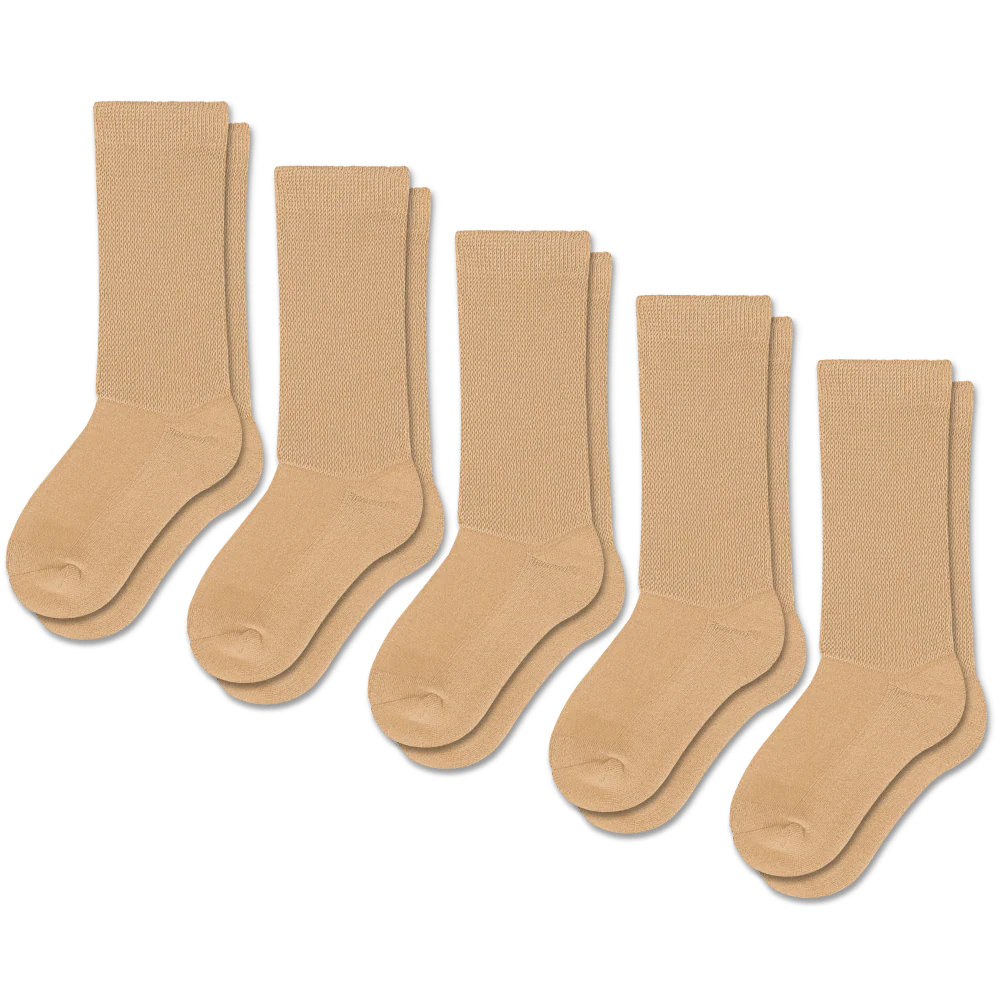 Tan EasyStretch™ Socks Bundle 5-Pack - Image 2