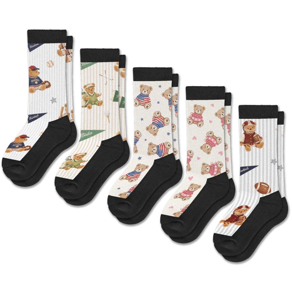 Teddy Bears EasyStretch™ Socks 5-Pack Bundle - Image 2