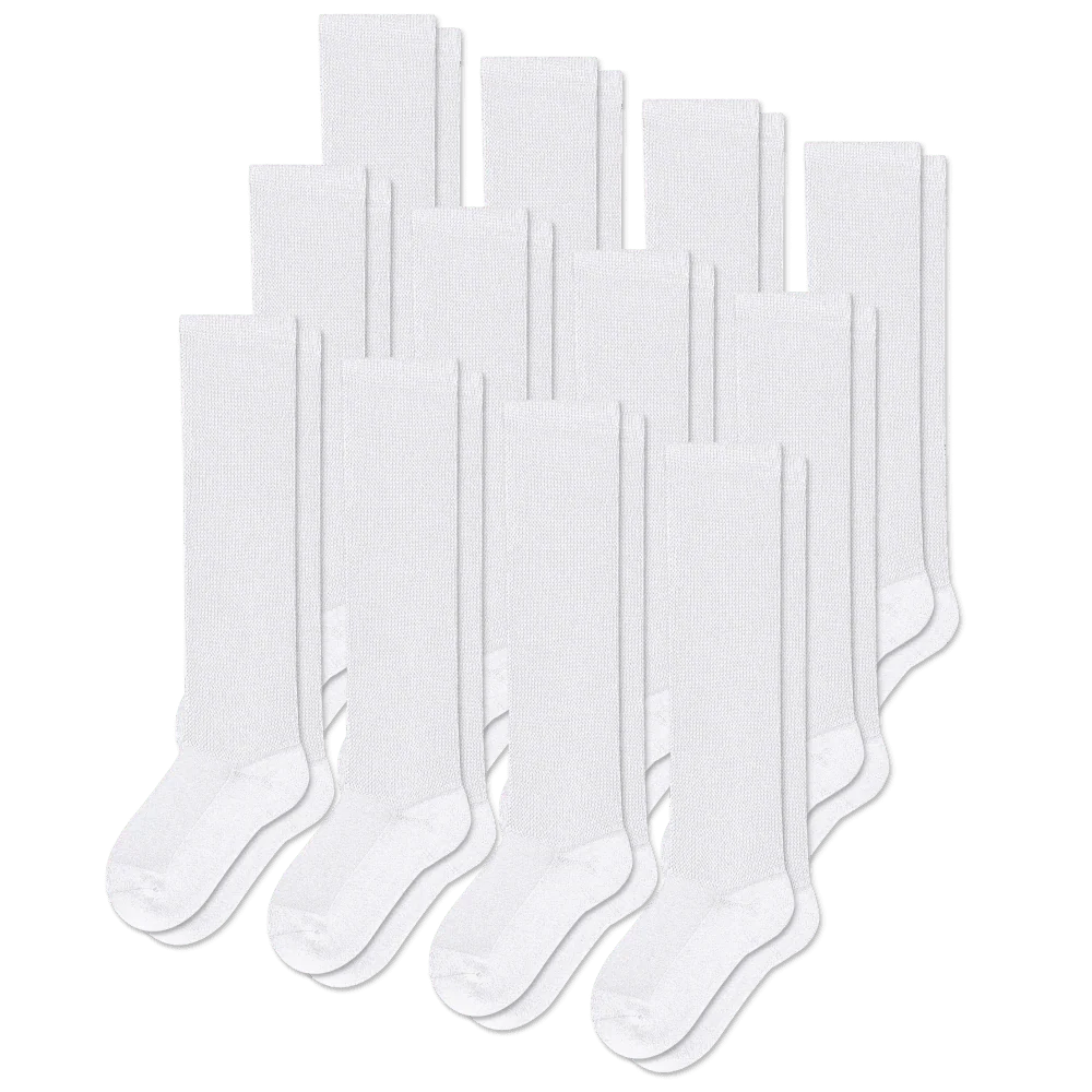 White EasyStretch™ Socks Bundle 12-Pack