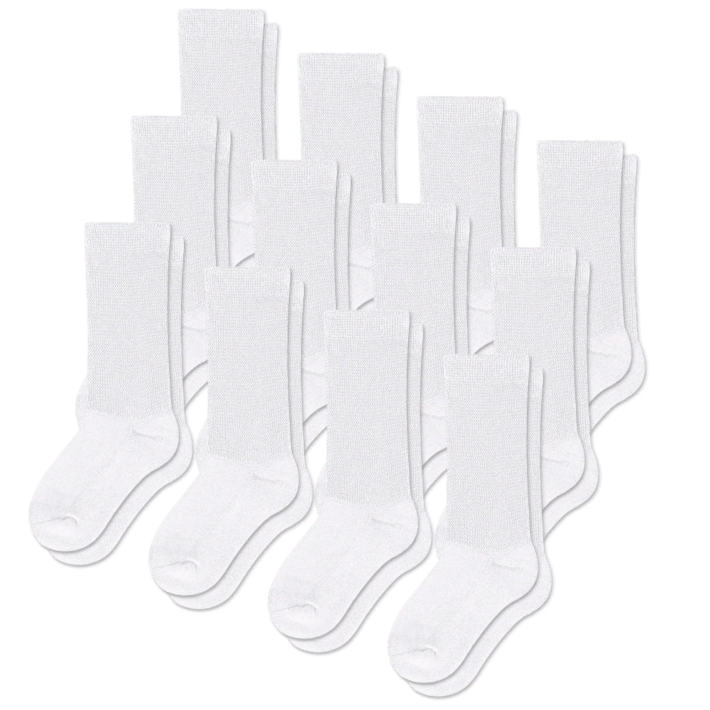 White EasyStretch™ Socks Bundle 12-Pack - Image 2
