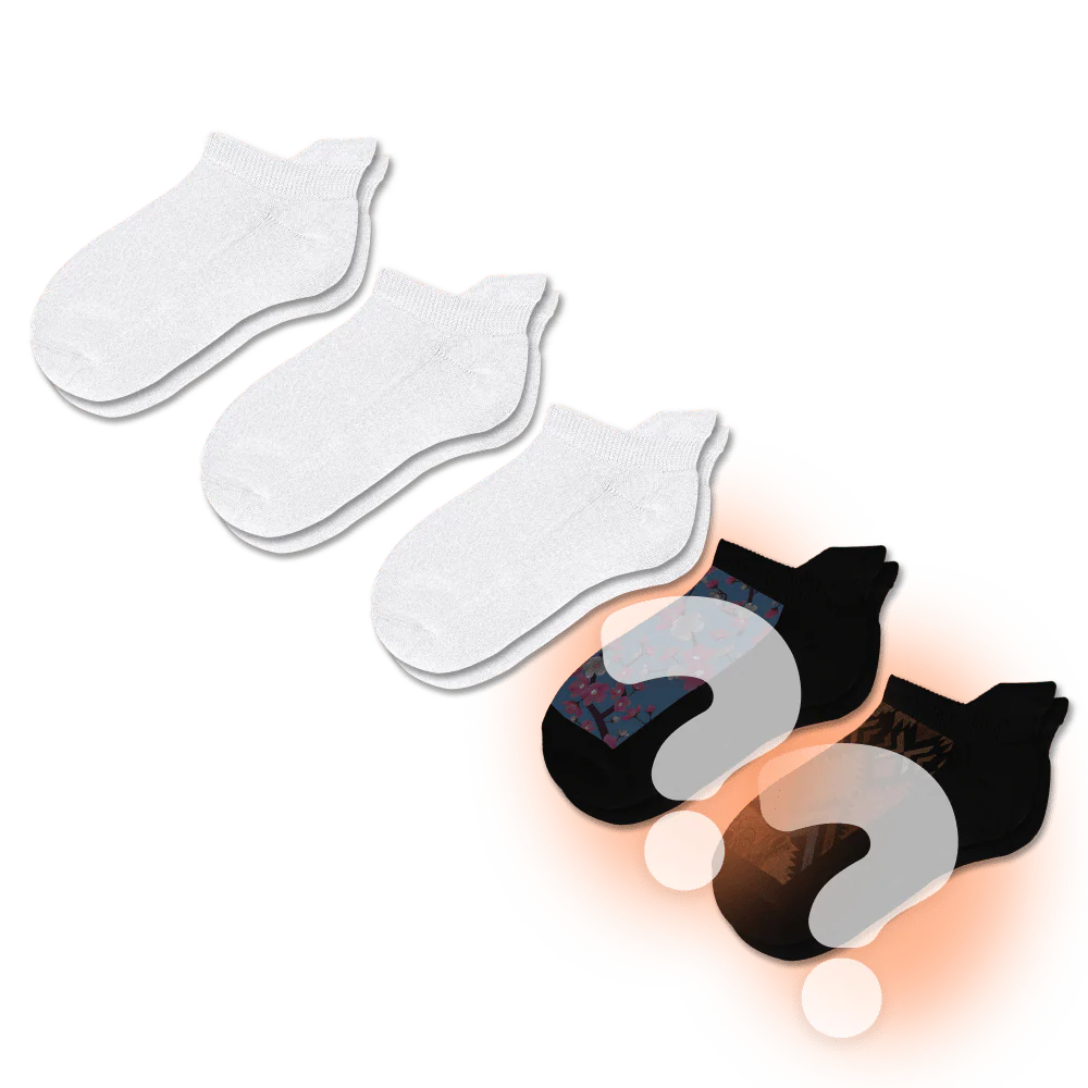 White & Mystery Ankle Socks Bundle 5-Pack